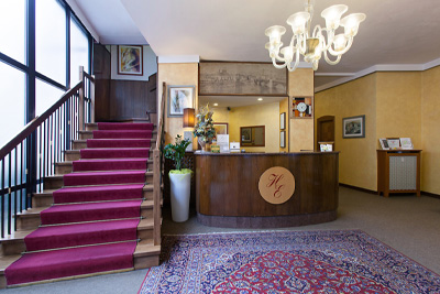 La hall del nostro Hotel a Pavia